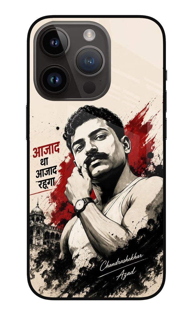 Chandrashekhar Azad Fearless iPhone 14 Pro Glass Case