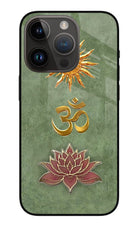 Om & Lotus iPhone 14 Pro Glass Case
