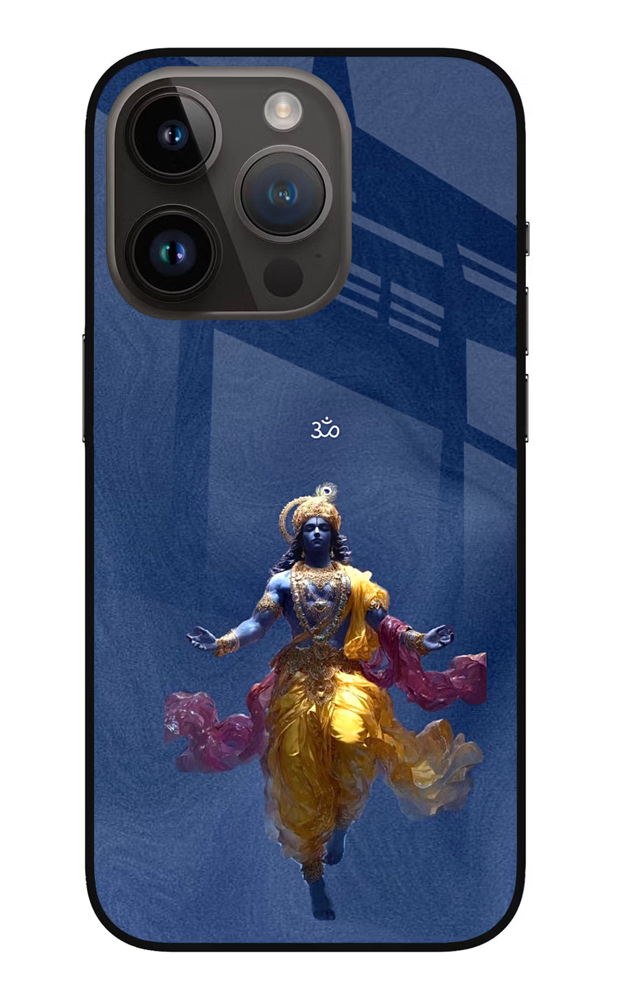 Cosmic Krishna iPhone 14 Pro Back Cover, Glass case