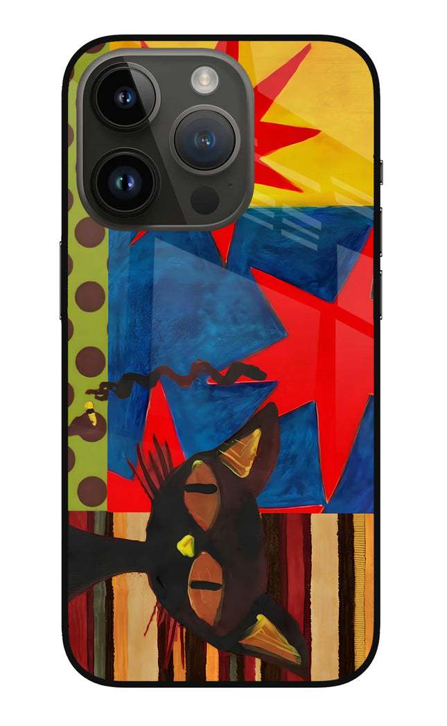 Pop Cat iPhone 14 Pro Glass Case