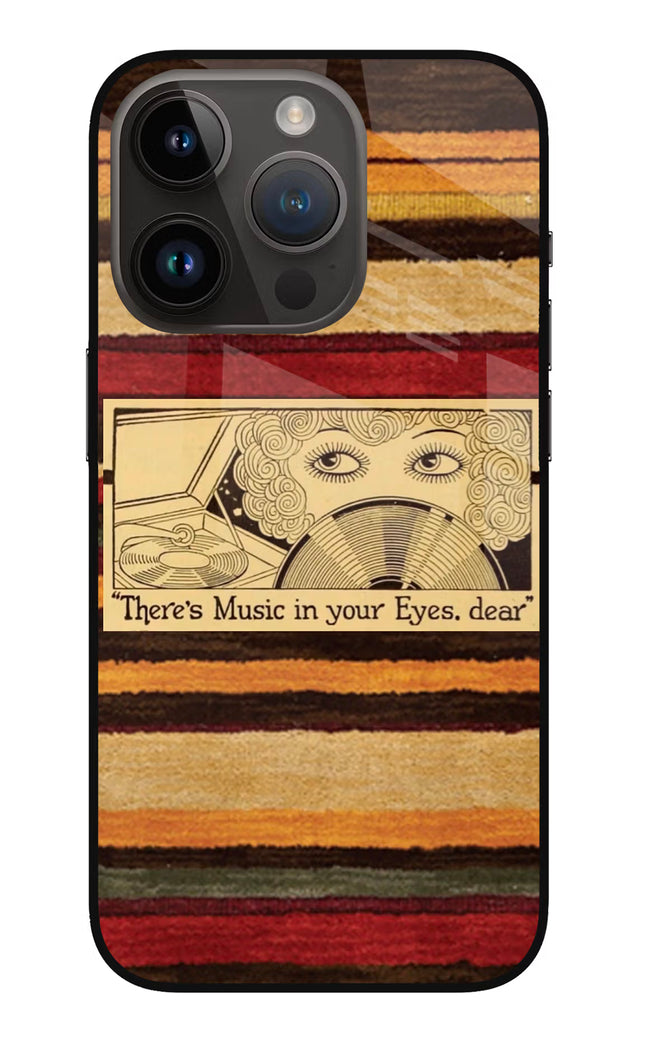 Vinyl Stripes iPhone 14 Pro Glass Case