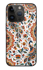 White Mayura iPhone 14 Pro Glass Case