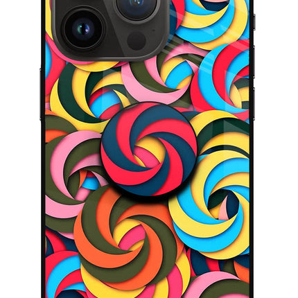 Spiral Pattern iPhone 14 Pro Glass Case