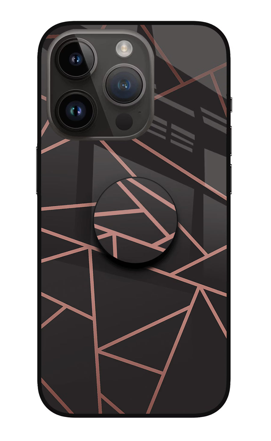 Geometric Pattern iPhone 14 Pro Pop Case, Metal case