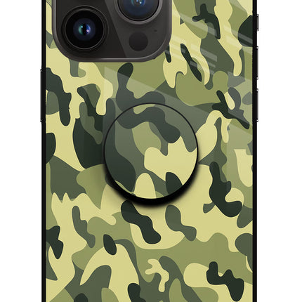 Camouflage iPhone 14 Pro Glass Case