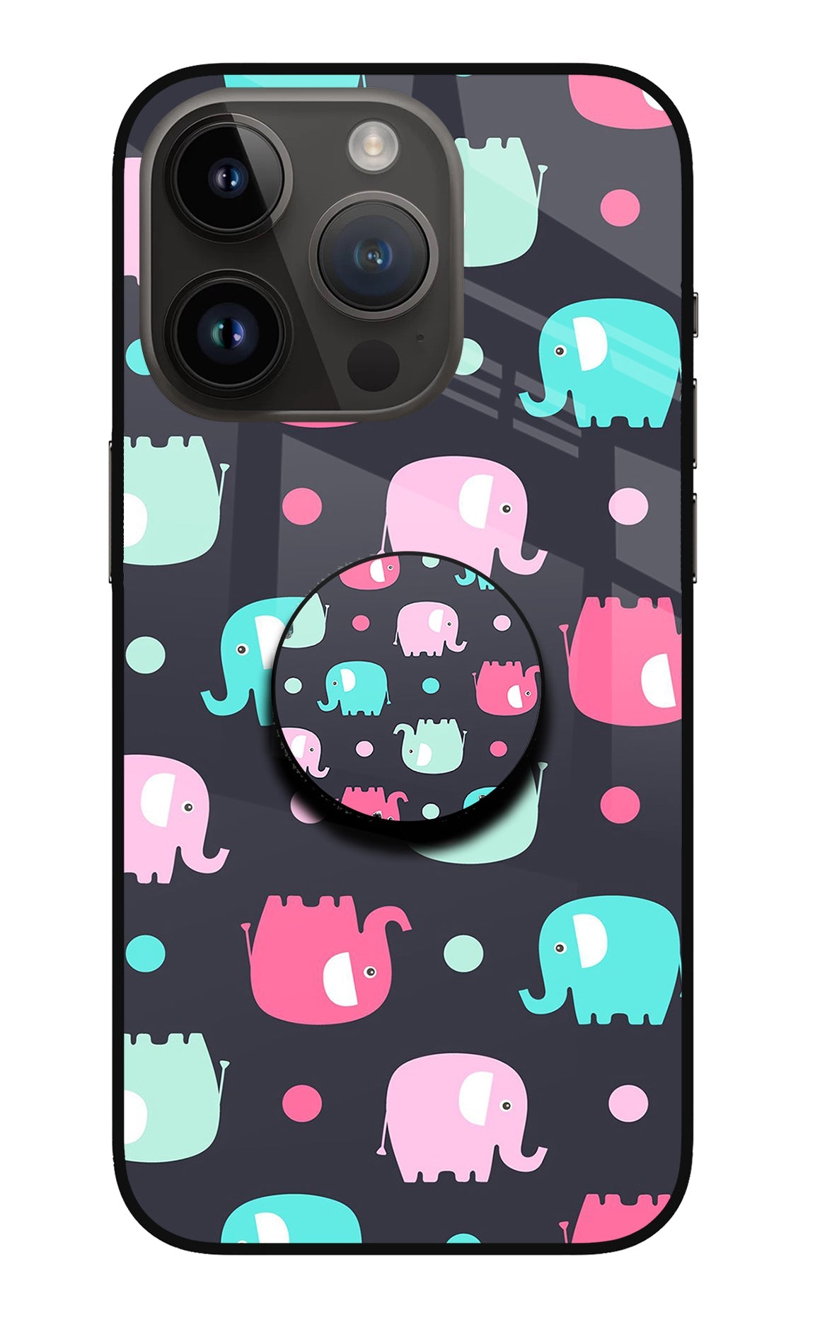 Baby Elephants iPhone 14 Pro Pop Case