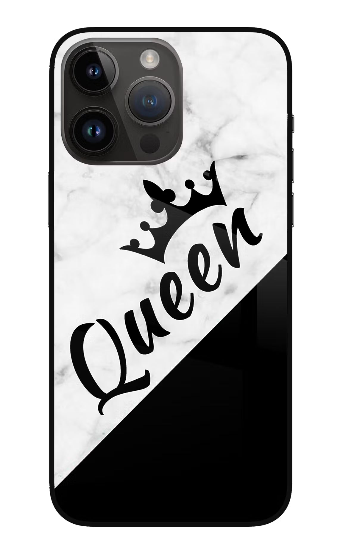 Queen iPhone 14 Pro Max Glass Case Back Cover by Casekaro