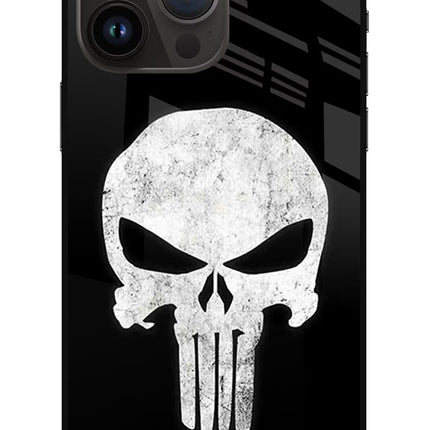 Punisher Skull iPhone 14 Pro Max Glass Case Back Cover by Casekaro