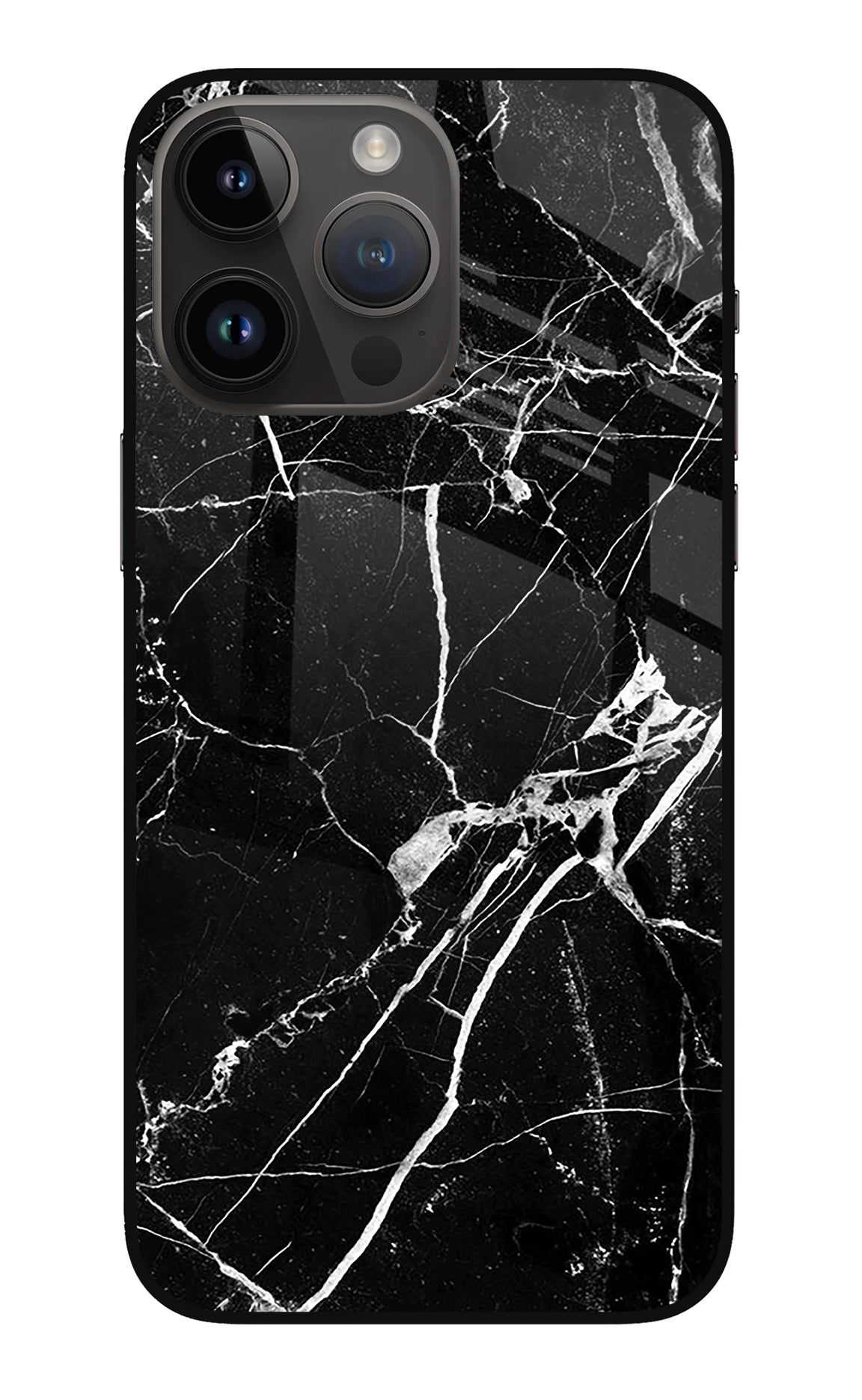 Black Marble Pattern iPhone 14 Pro Max Back Cover