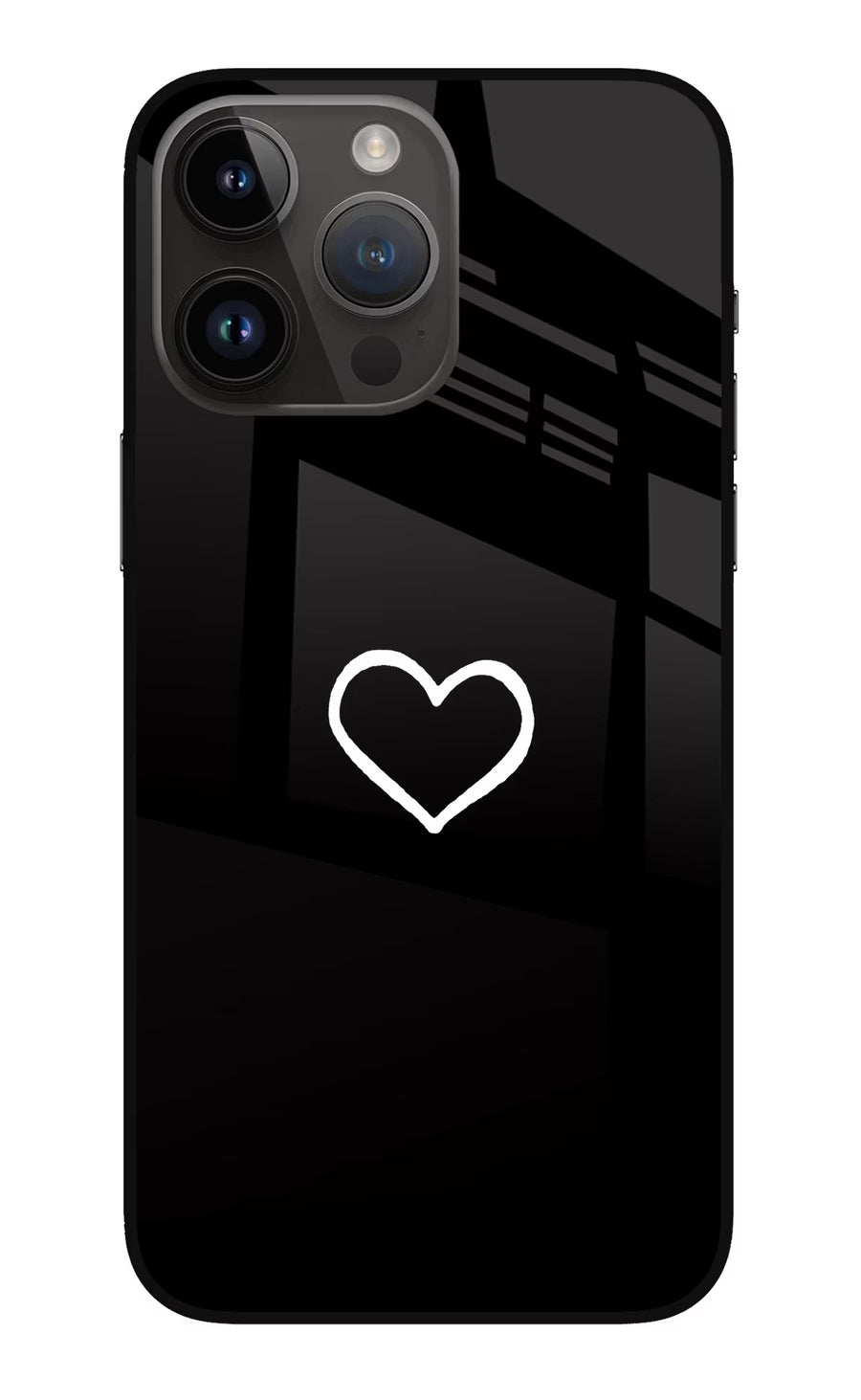 Heart iPhone 14 Pro Max Back Cover, Metal case