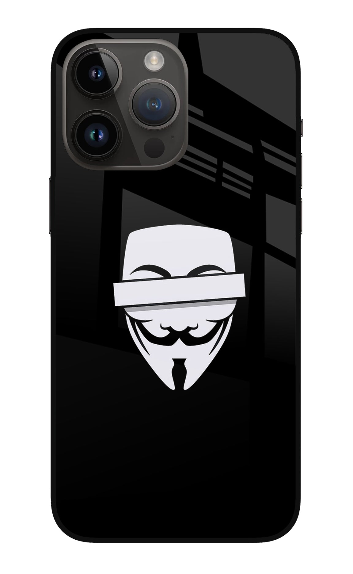 Anonymous Face iPhone 14 Pro Max Glass Case