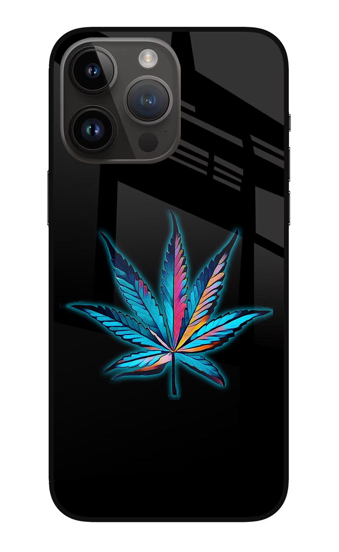 Weed iPhone 14 Pro Max Glass Case Back Cover by Casekaro