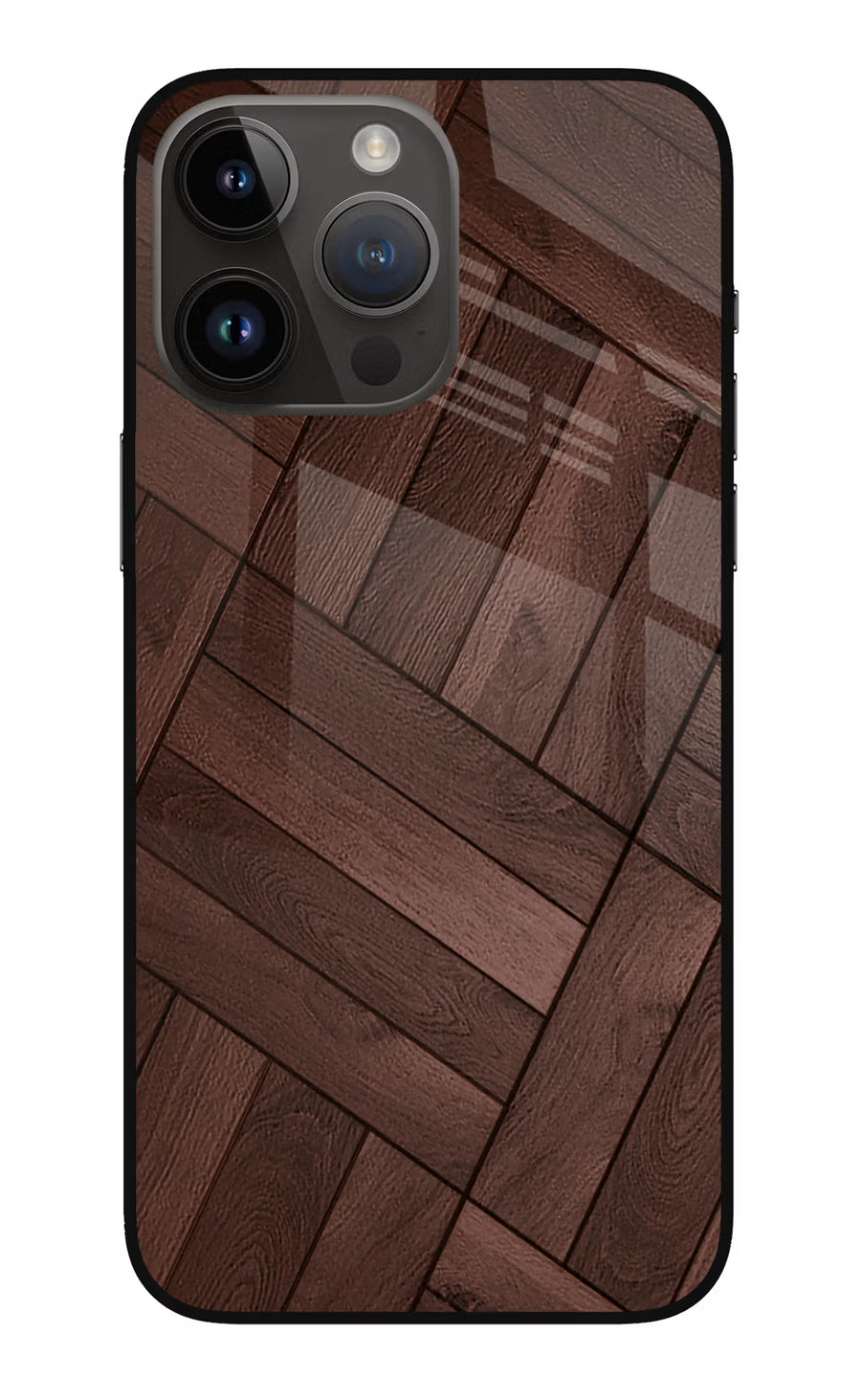 Wooden Texture Design iPhone 14 Pro Max Back Cover, Metal case