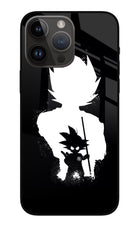 Goku Shadow iPhone 14 Pro Max Glass Case Back Cover by Casekaro