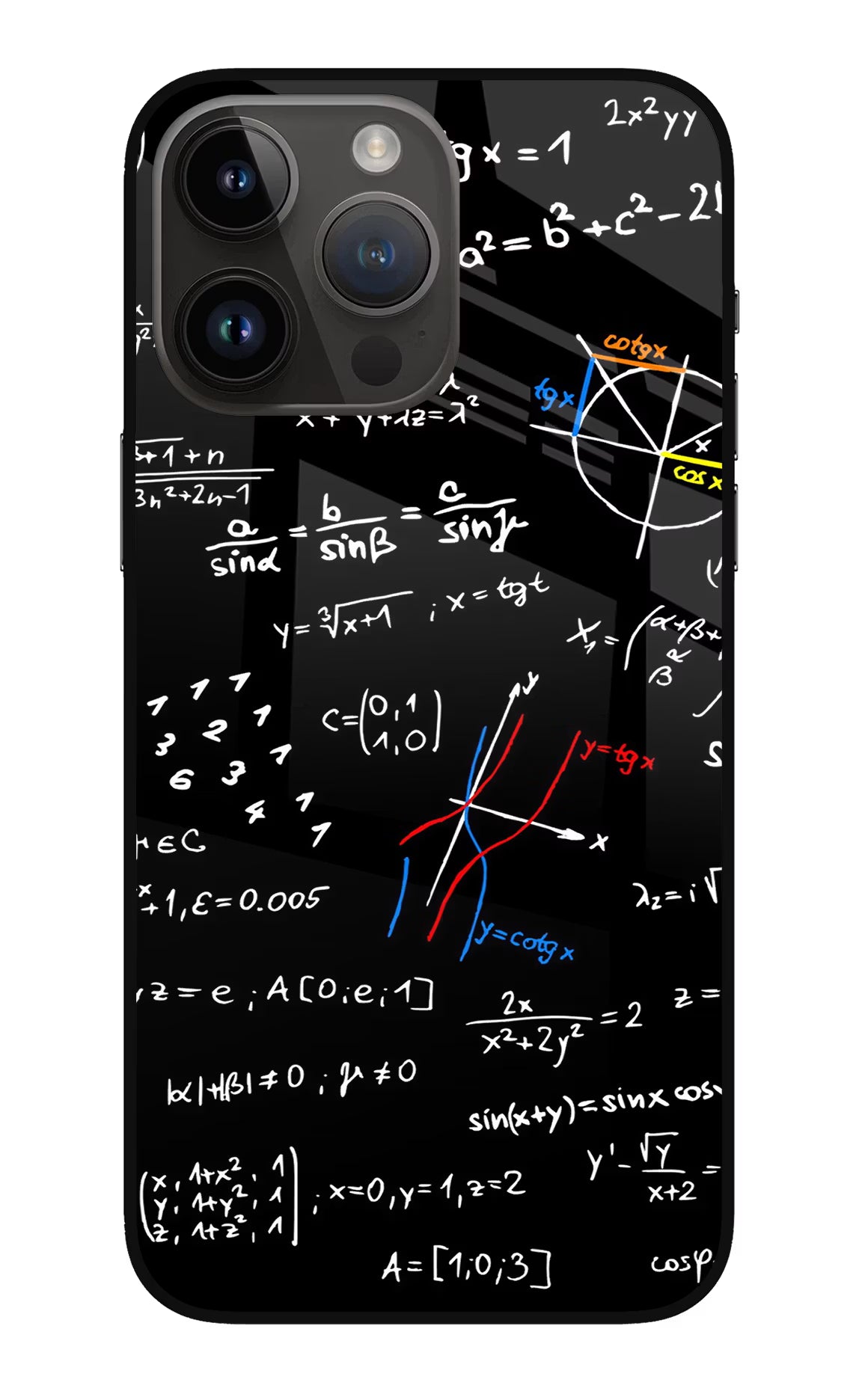 Mathematics Formula iPhone 14 Pro Max Glass Case Back Cover by Casekaro