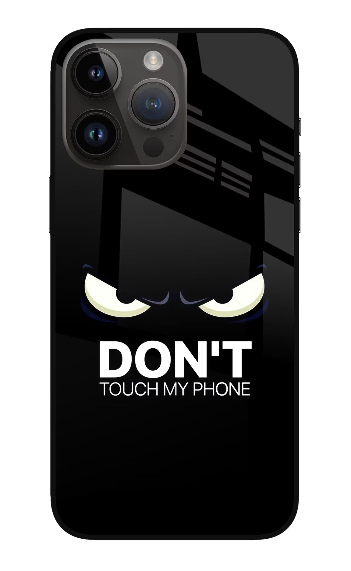 Don'T Touch My Phone iPhone 14 Pro Max Glass Case Back Cover by Casekaro