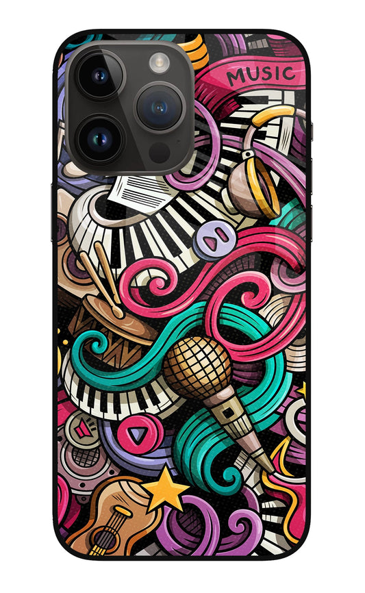 Music Abstract iPhone 14 Pro Max Glass Case