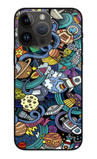 Space Abstract iPhone 14 Pro Max Glass Case