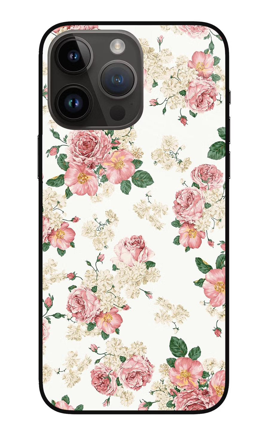 Flowers iPhone 14 Pro Max Back Cover, Metal case