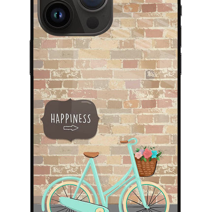 Happiness Artwork iPhone 14 Pro Max Glass Case