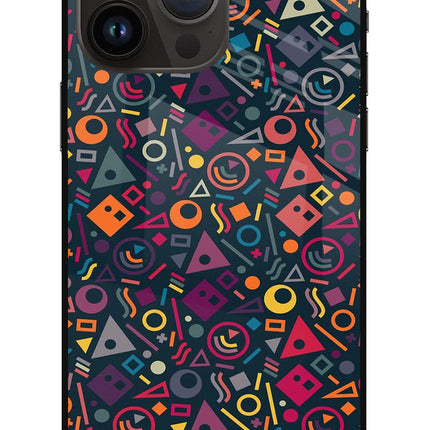 Geometric Abstract iPhone 14 Pro Max Glass Case