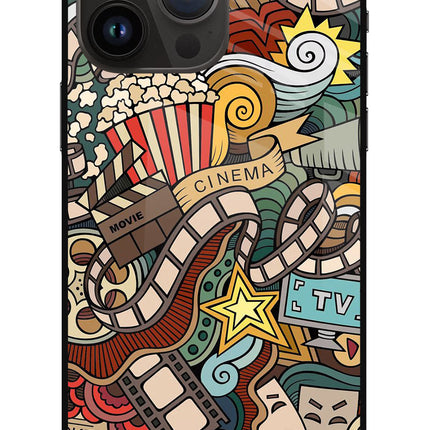 Cinema Abstract iPhone 14 Pro Max Glass Case