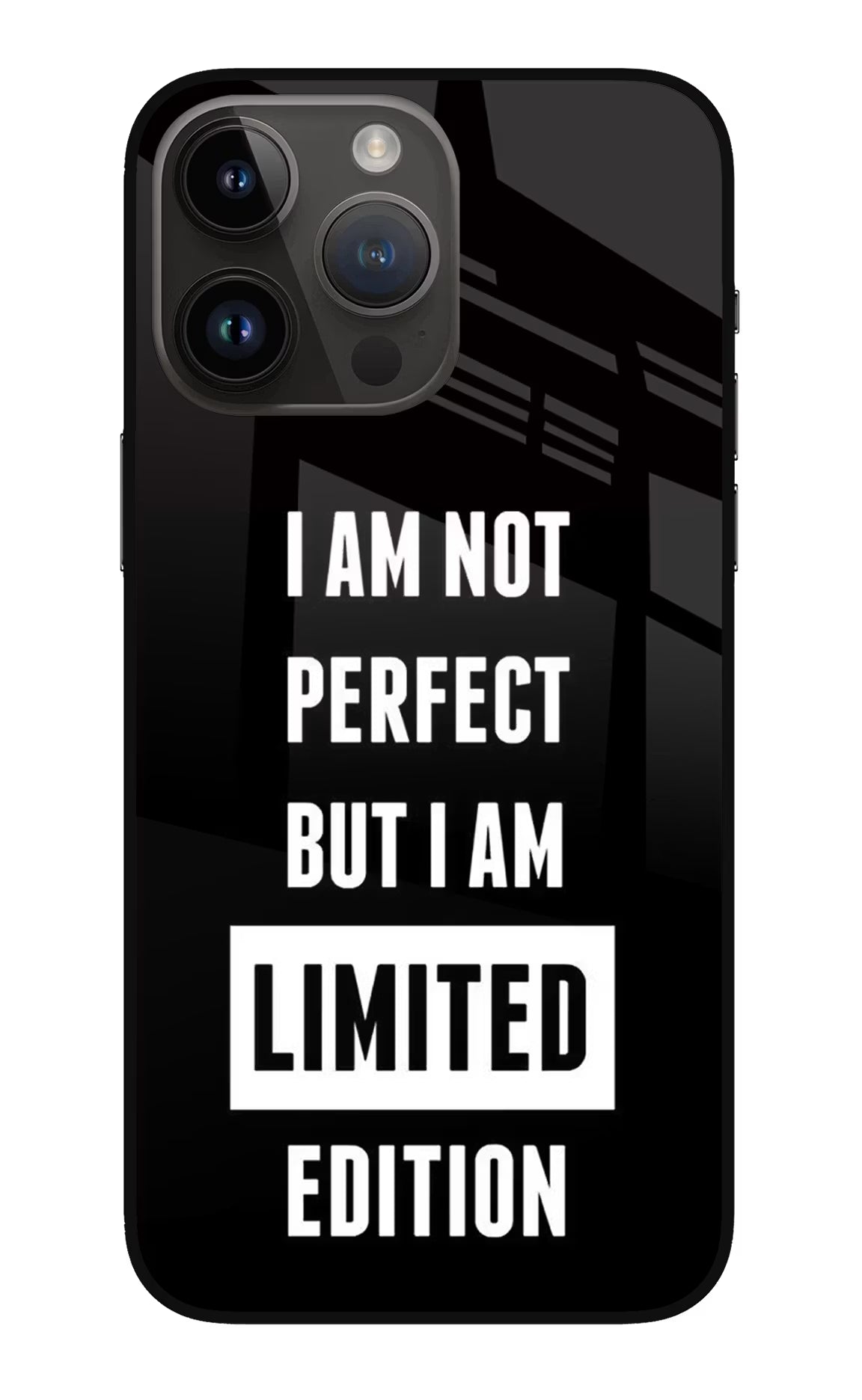 I Am Not Perfect But I Am Limited Edition iPhone 14 Pro Max Glass Case Back Cover by Casekaro