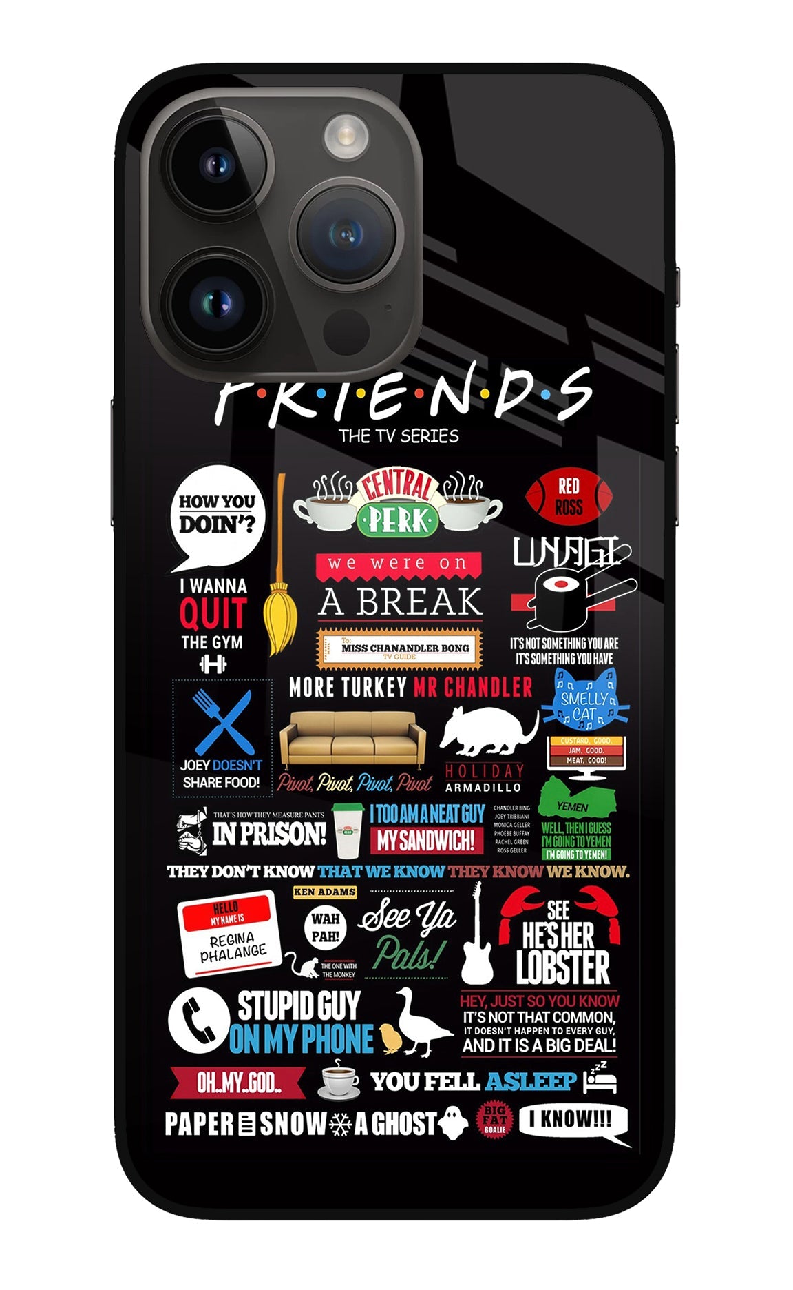 FRIENDS iPhone 14 Pro Max Glass Case
