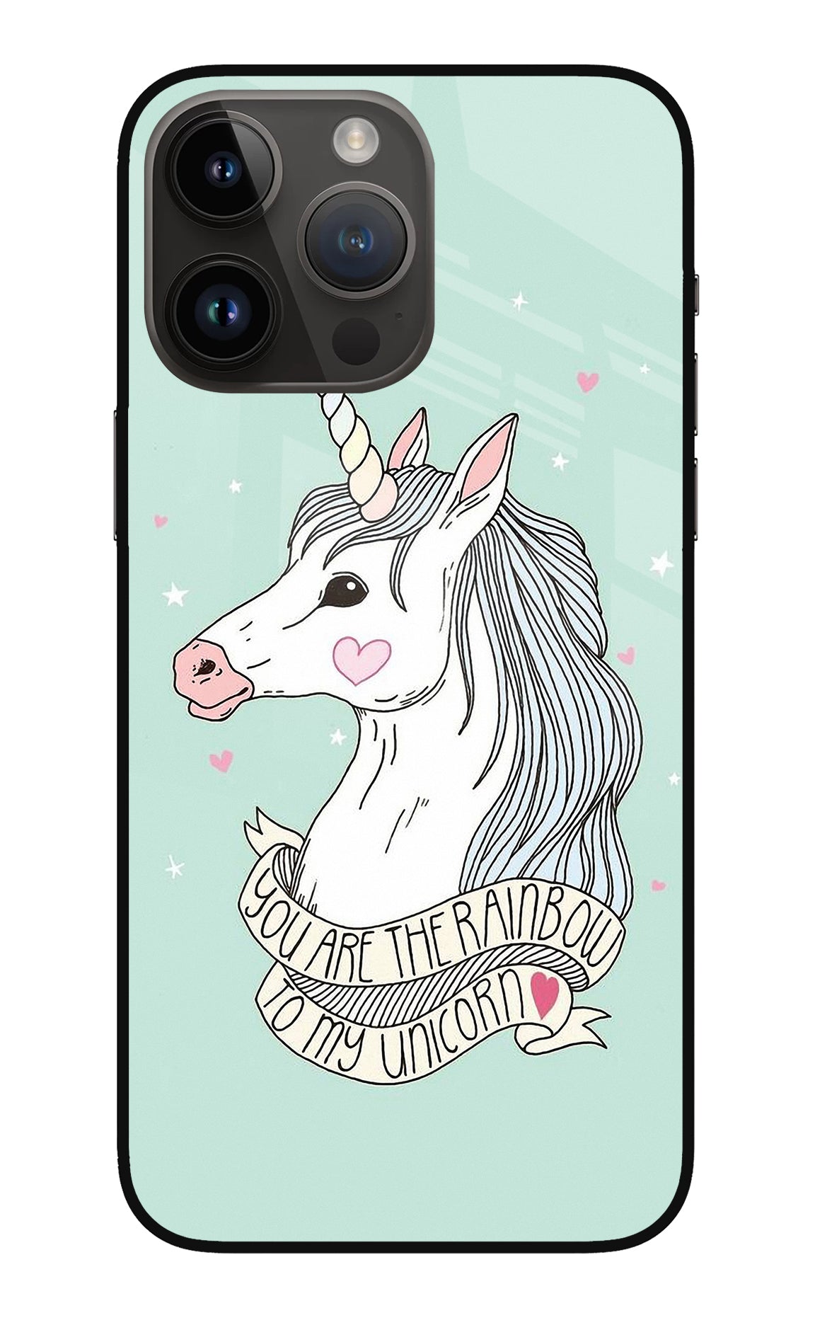 Unicorn Wallpaper iPhone 14 Pro Max Glass Case