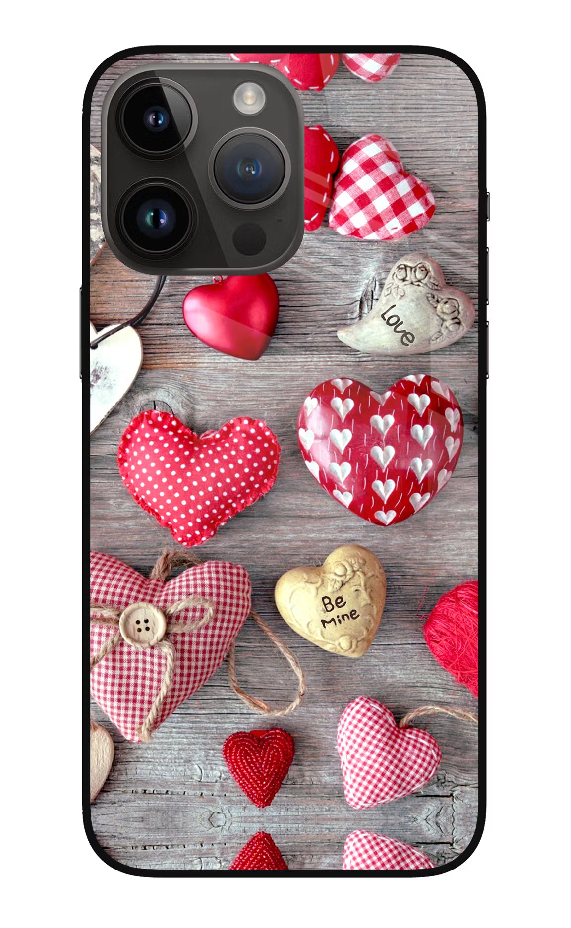 Love Wallpaper iPhone 14 Pro Max Glass Case Back Cover by Casekaro