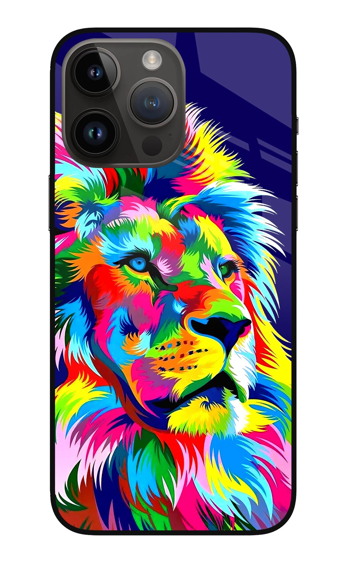 Vector Art Lion iPhone 14 Pro Max Back Cover