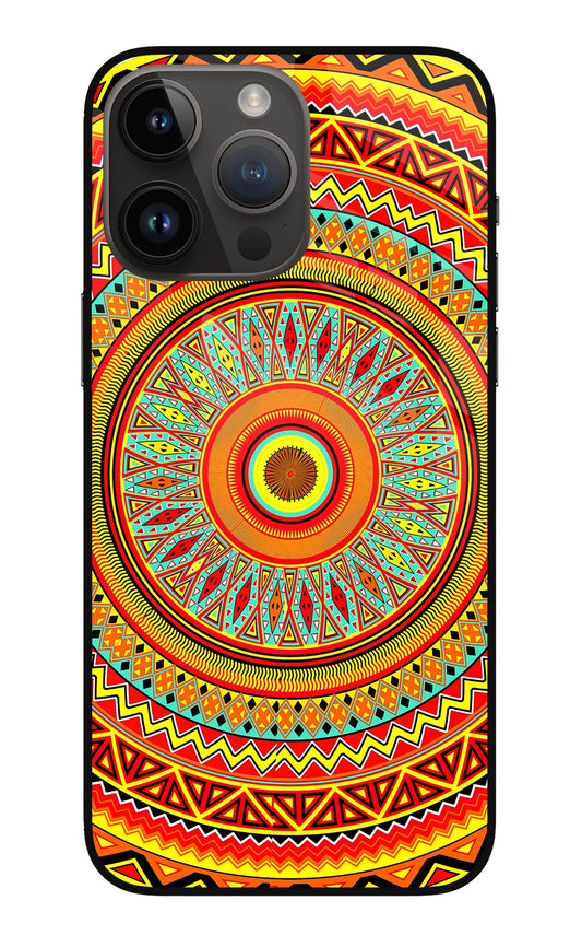 Mandala Pattern iPhone 14 Pro Max Glass Case