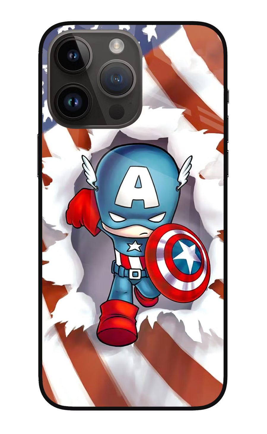 Captain America iPhone 14 Pro Max Back Cover, Metal case