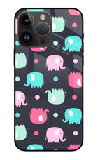 Elephants iPhone 14 Pro Max Glass Case Back Cover by Casekaro