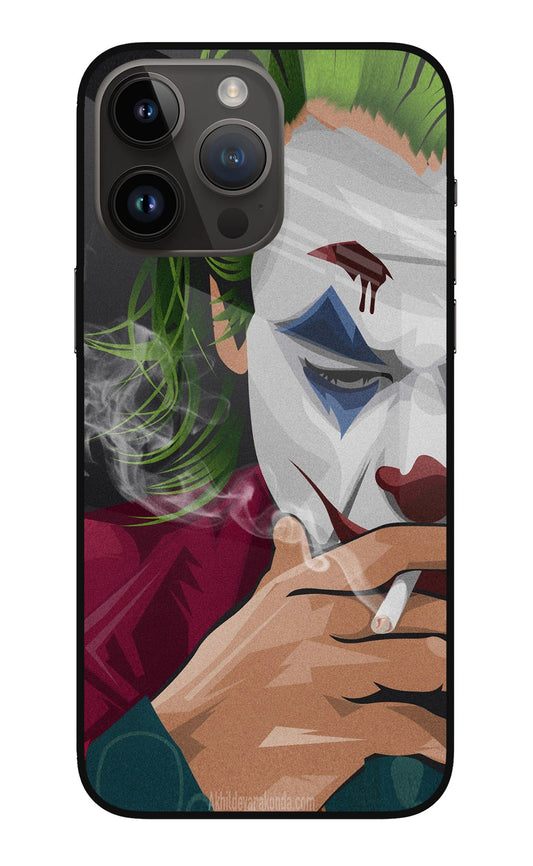 Joker Smoking iPhone 14 Pro Max Glass Case