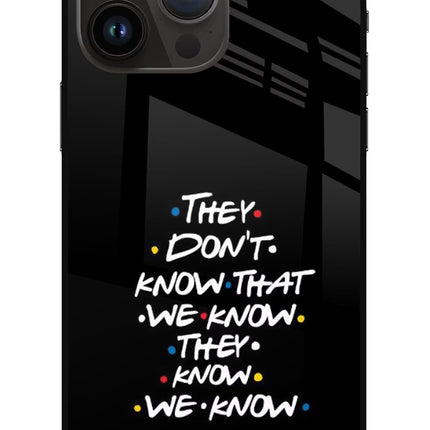 FRIENDS Dialogue iPhone 14 Pro Max Glass Case