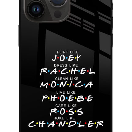 FRIENDS Character iPhone 14 Pro Max Glass Case