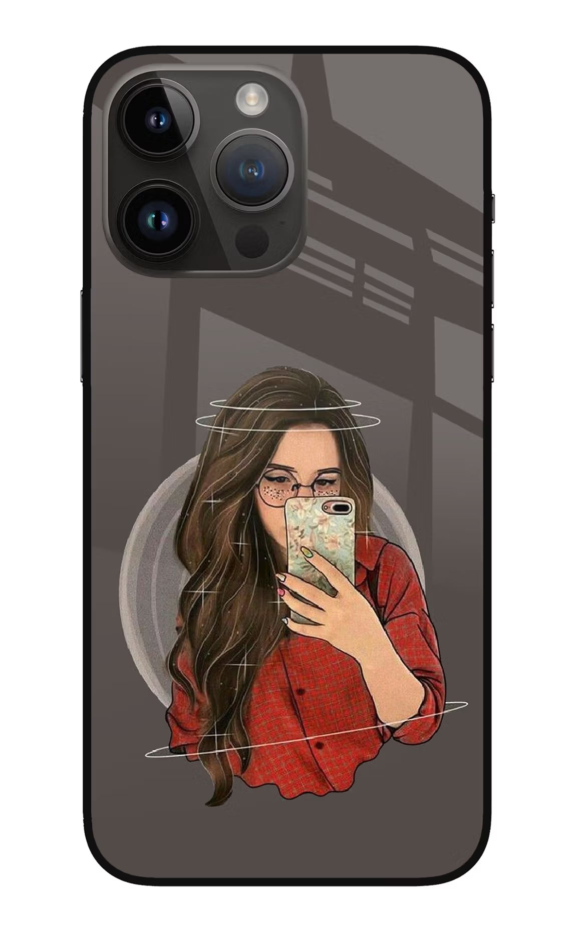 Selfie Queen iPhone 14 Pro Max Glass Case Back Cover by Casekaro