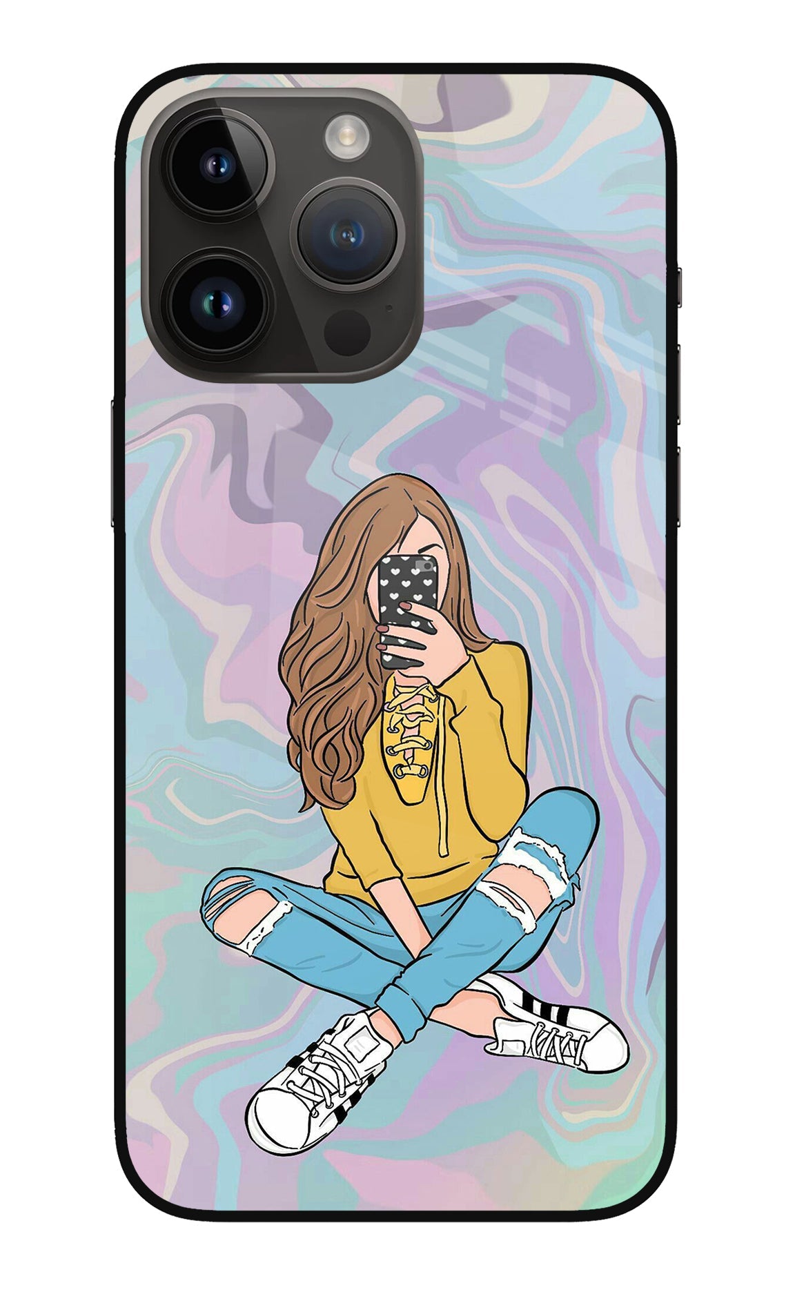 Selfie Girl iPhone 14 Pro Max Back Cover