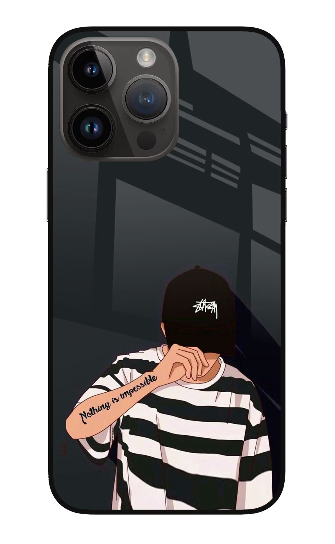 Aesthetic Boy iPhone 14 Pro Max Glass Case Back Cover by Casekaro