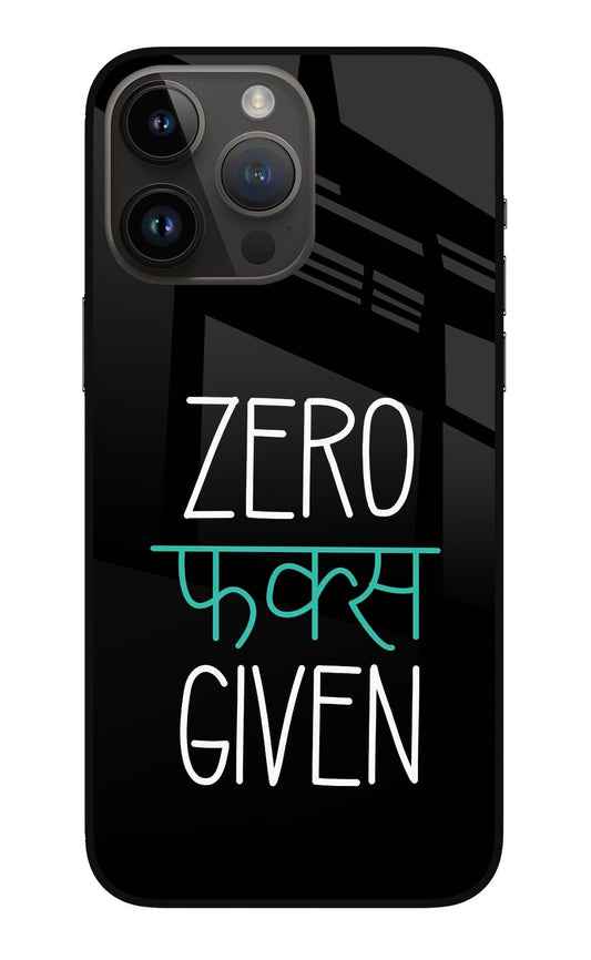 Zero Fucks Given iPhone 14 Pro Max Glass Case