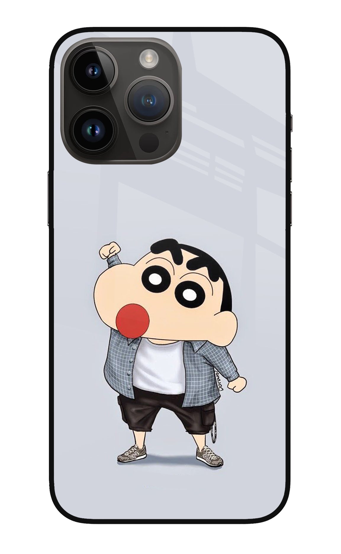 Shinchan iPhone 14 Pro Max Glass Case