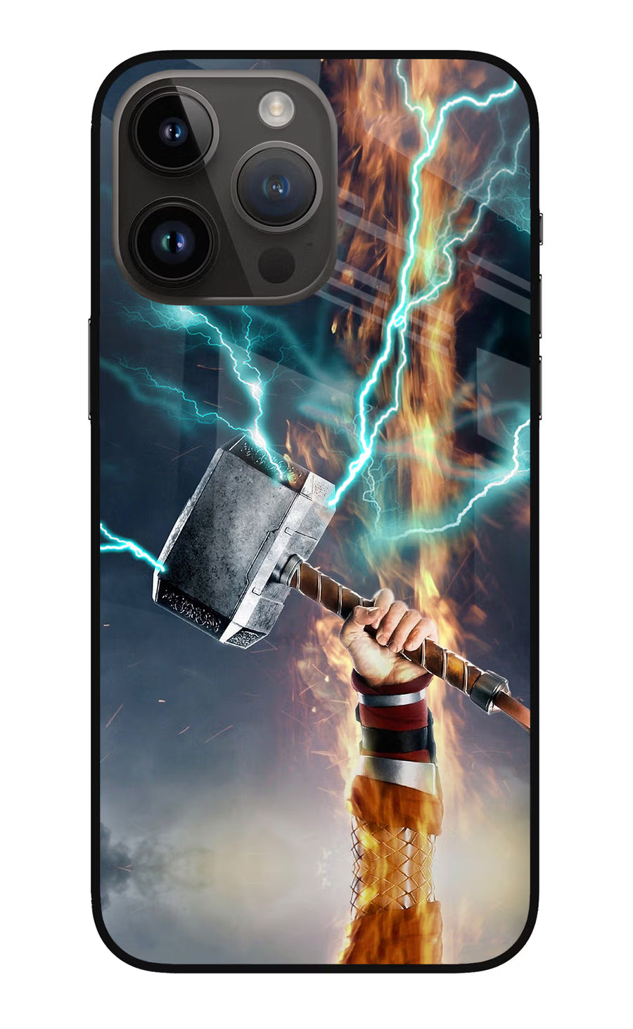 Thor Hammer Mjolnir iPhone 14 Pro Max Back Cover, Metal case