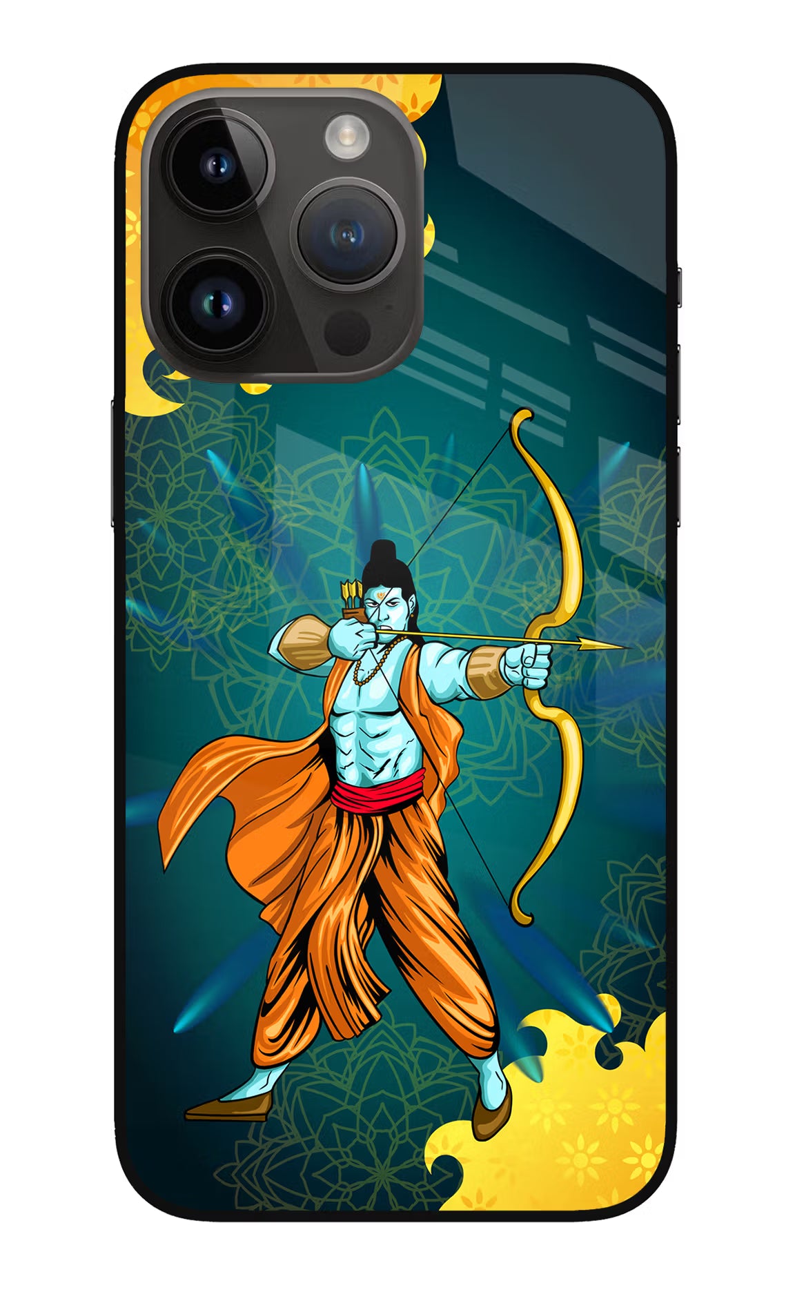 Lord Ram - 6 iPhone 14 Pro Max Glass Case Back Cover by Casekaro