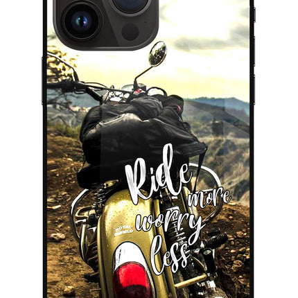 Ride More Worry Less iPhone 14 Pro Max Glass Case