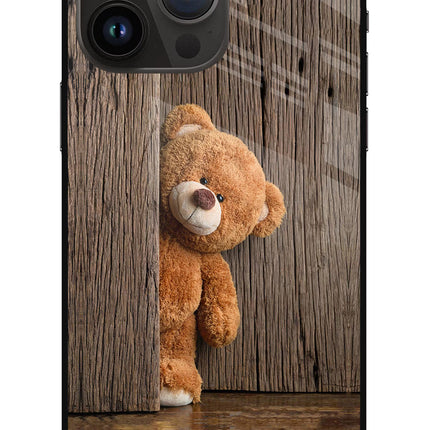 Teddy Wooden iPhone 14 Pro Max Glass Case