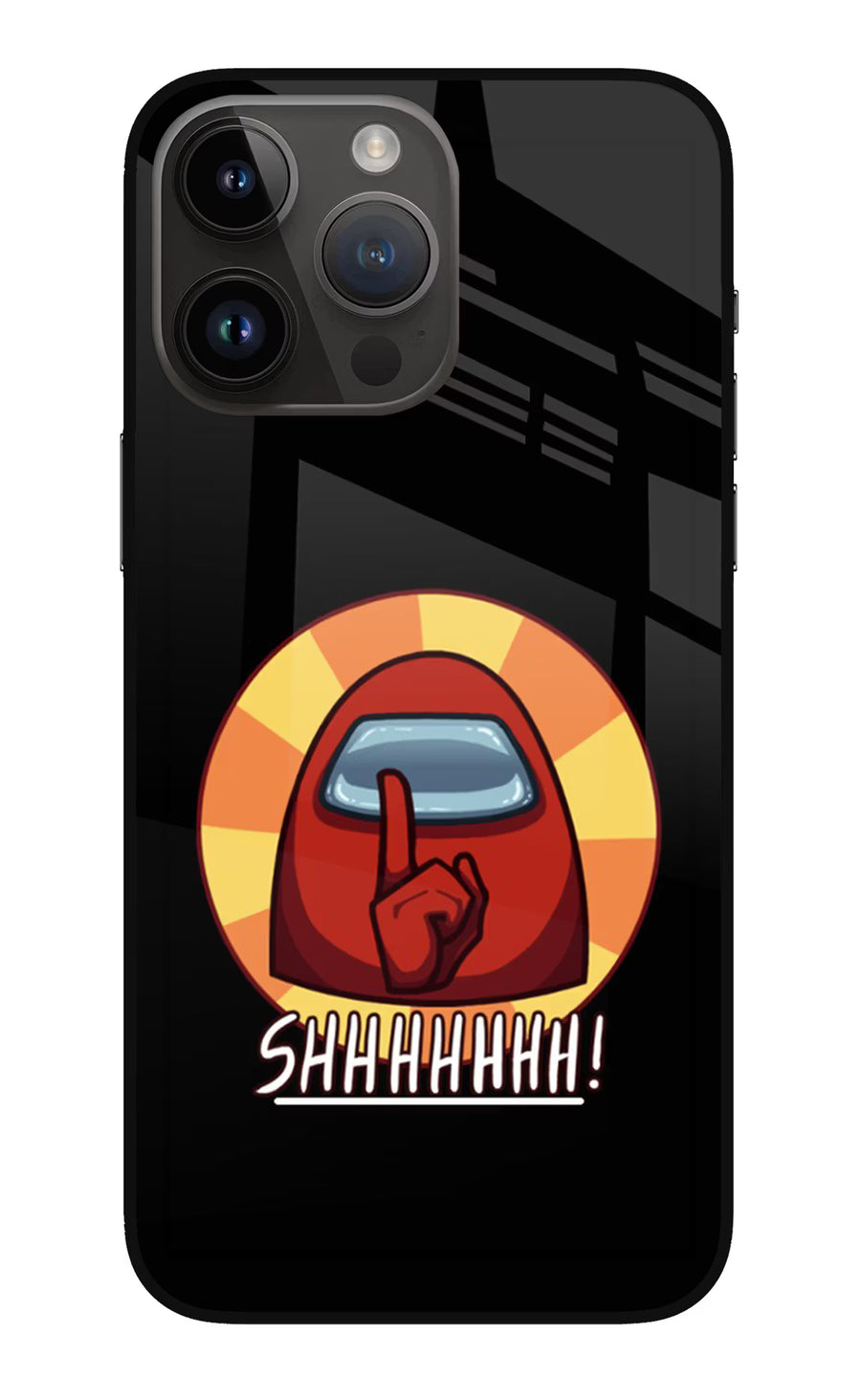 Among Us Shhh! iPhone 14 Pro Max Back Cover, Metal case