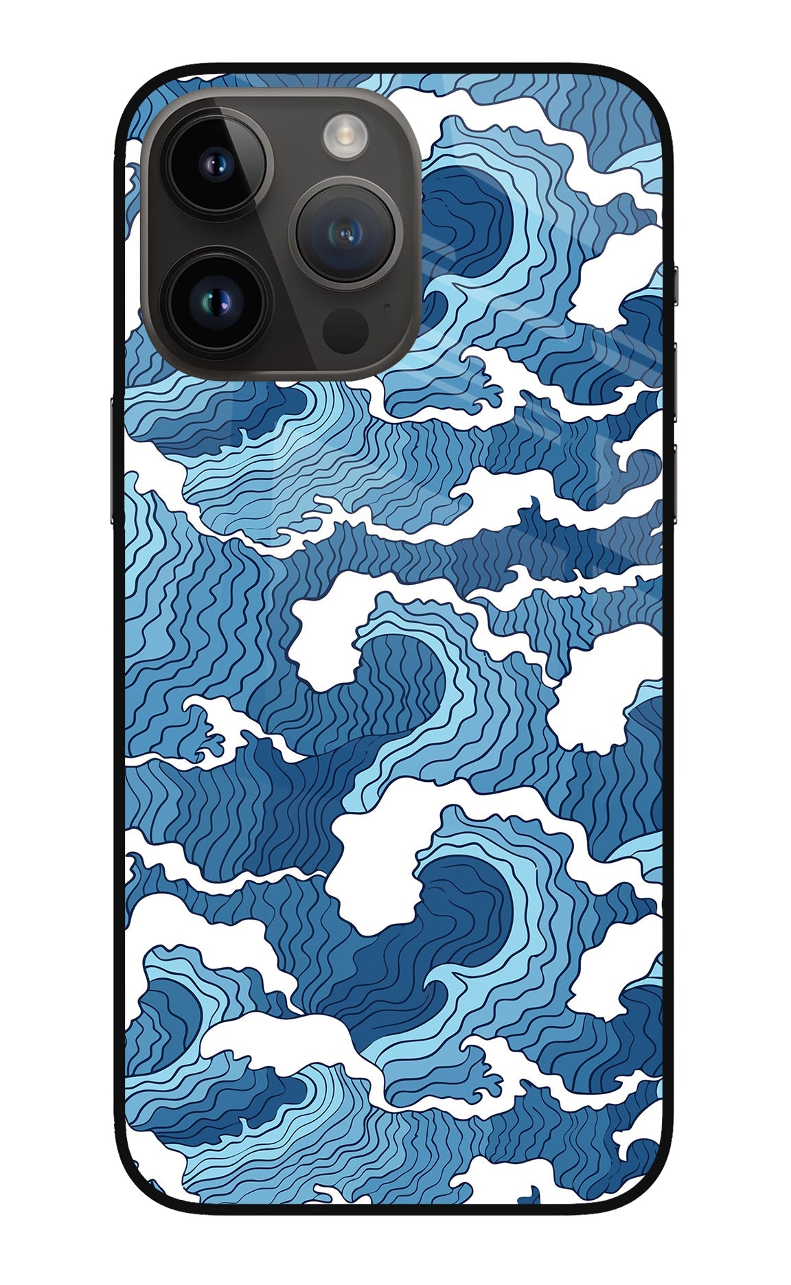 Blue Waves iPhone 14 Pro Max Back Cover