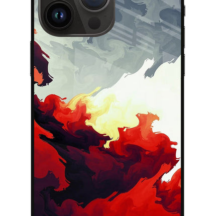 Fire Cloud iPhone 14 Pro Max Glass Case