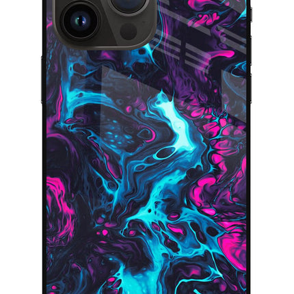 Abstract iPhone 14 Pro Max Glass Case